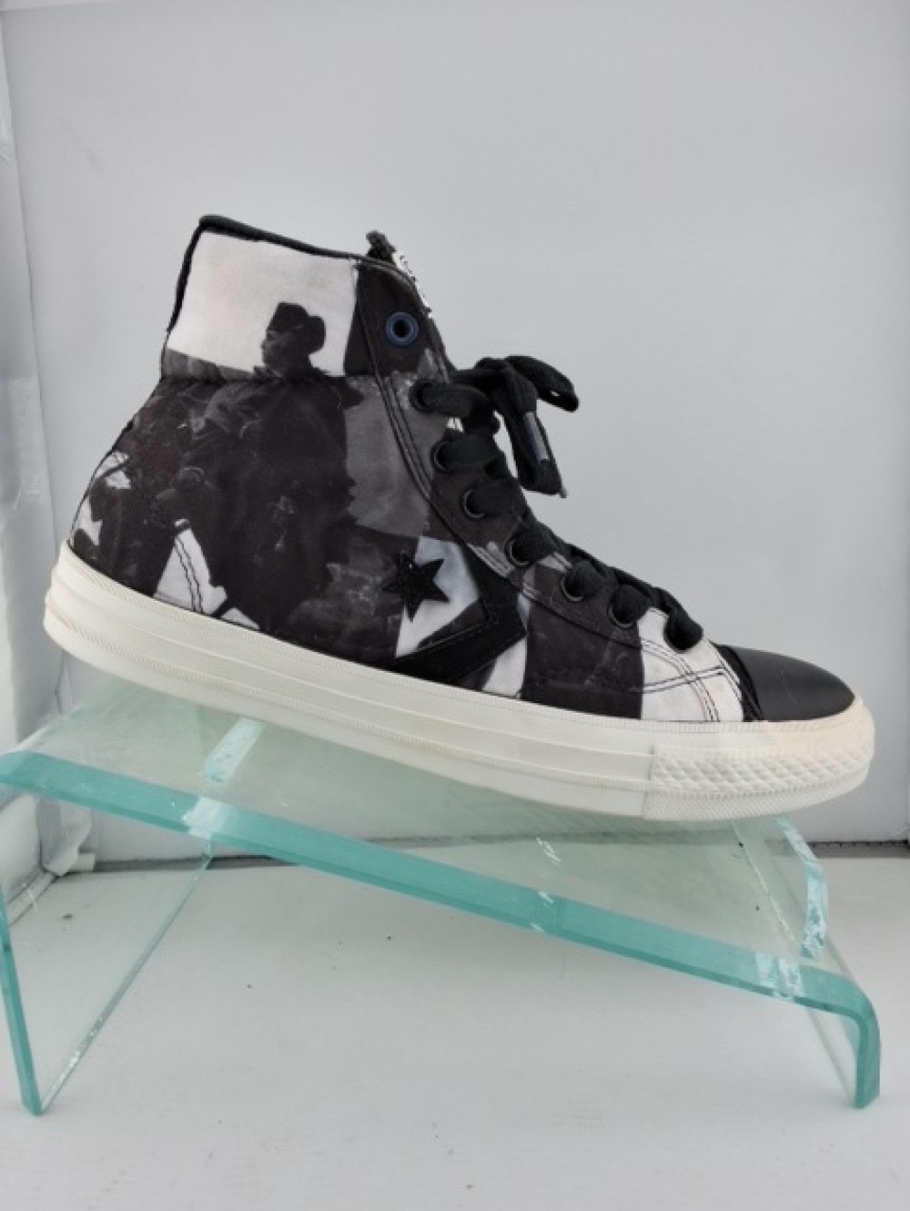 Converse Black and White High Top Graphic Sneaker